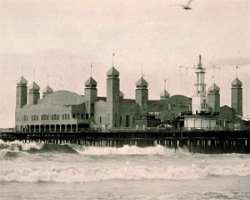 There situated the largest ballroom in America named La Monica Ballroom until it was destroyed by the storm.